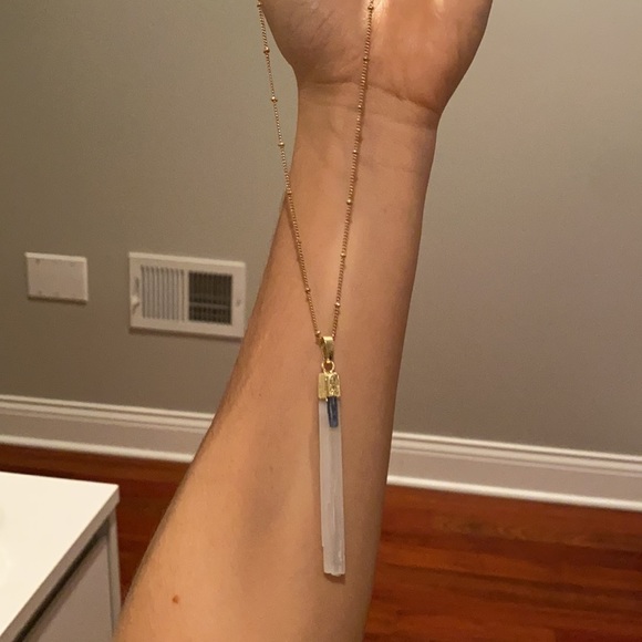 White selenite necklace ✨ gold chain - Picture 5 of 6
